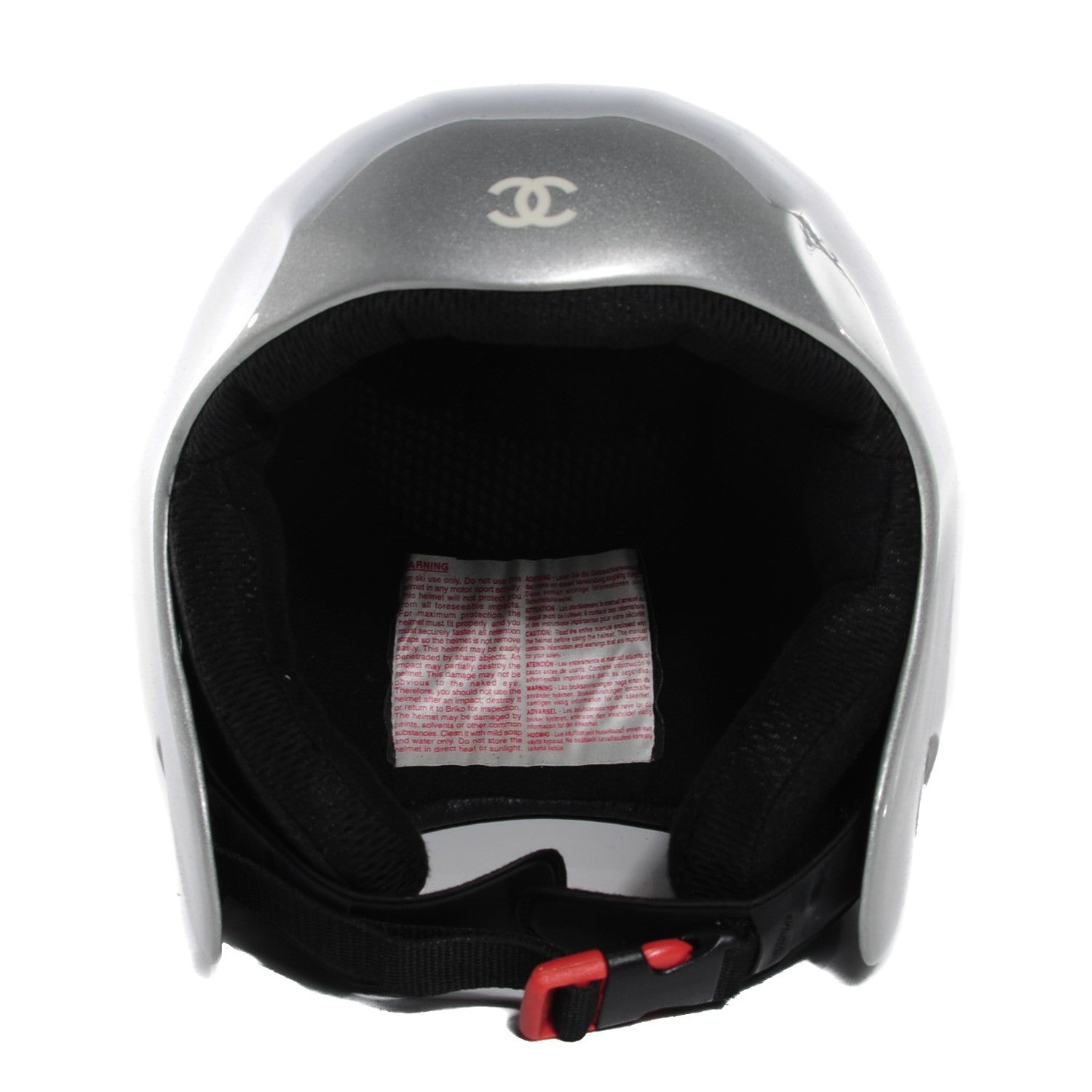 Chanel Metallic Ski Helmet Grey 3 of 9