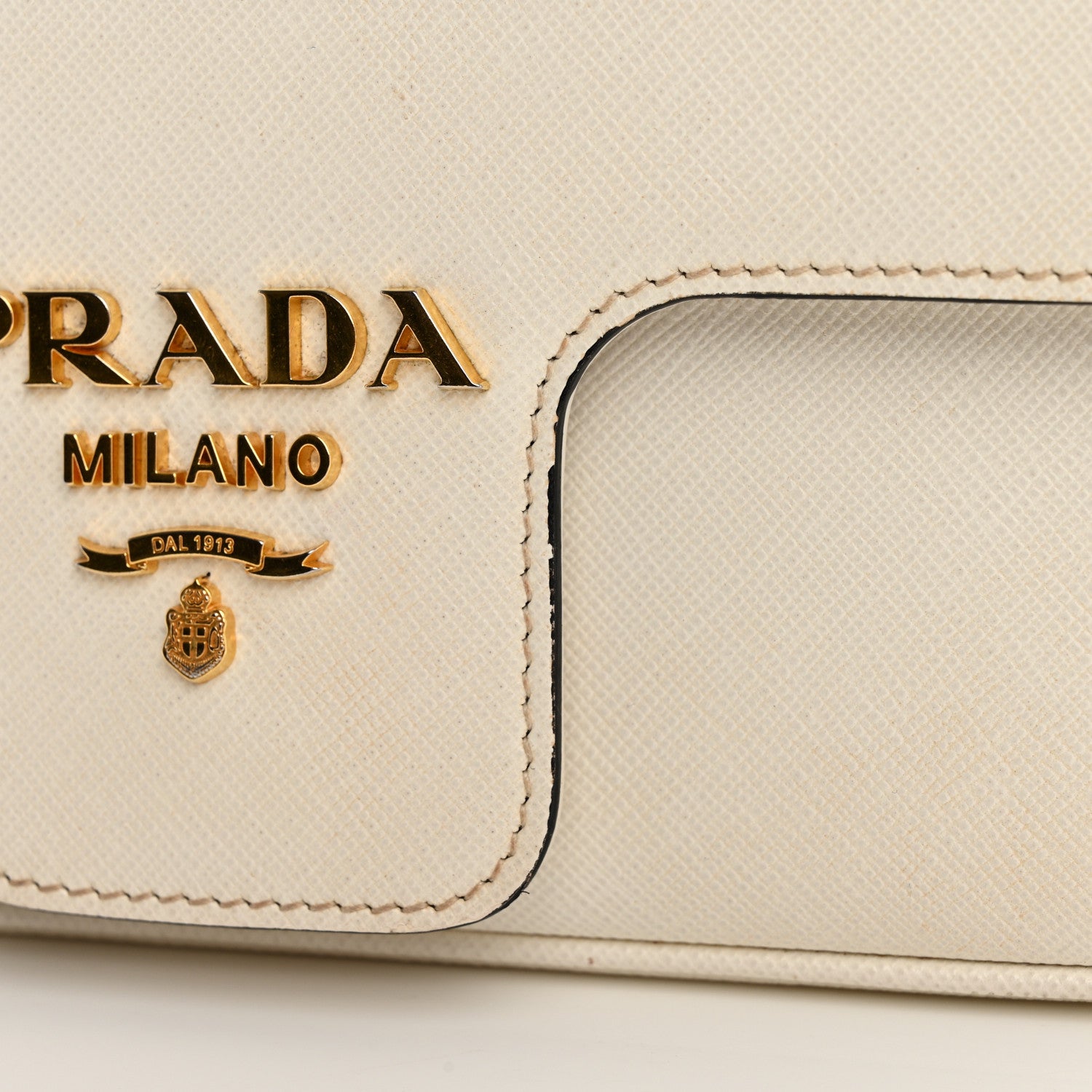 Prada Saffiano Flap Shoulder Bag Bianco 11 of 12