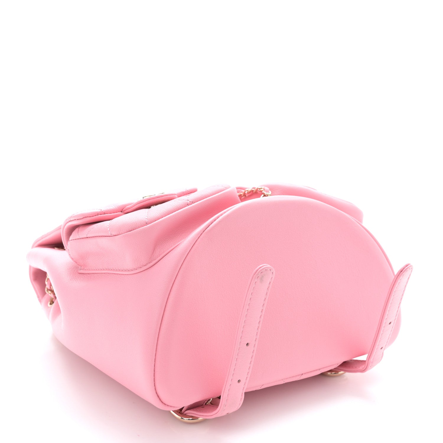 Chanel Calfskin Quilted Medium Duma Pockets Drawstring Backpack Pink 4 of 10