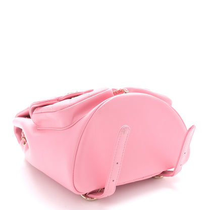 Chanel Calfskin Quilted Medium Duma Pockets Drawstring Backpack Pink 4 of 10
