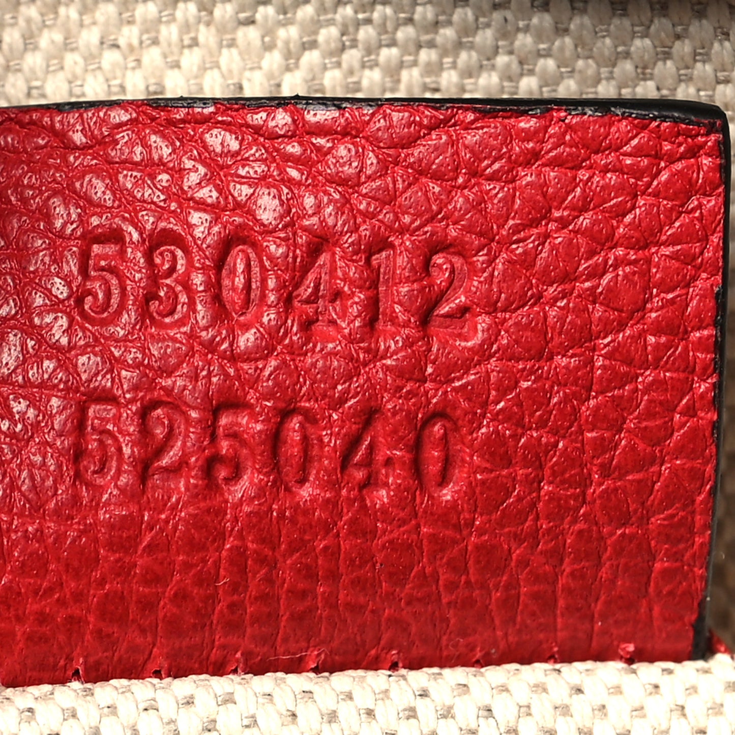 Grained Calfskin Logo Belt Bag Hibiscus Red