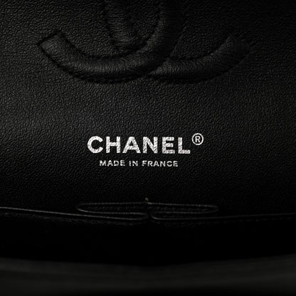 Chanel Lambskin Chevron Quilted Medium Double Flap So Black 6 of 11