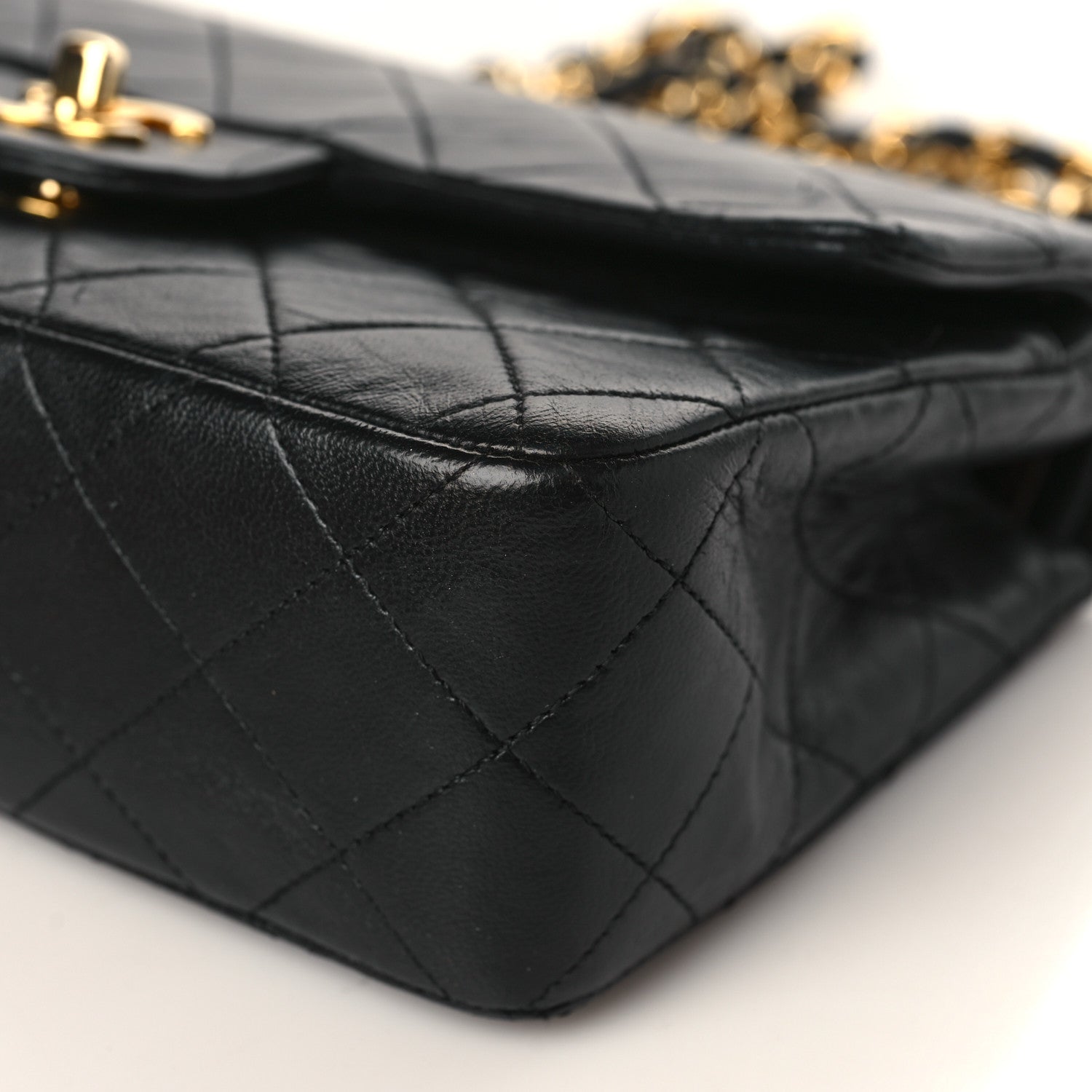 Chanel Lambskin Quilted Medium Double Flap Black 10 of 12