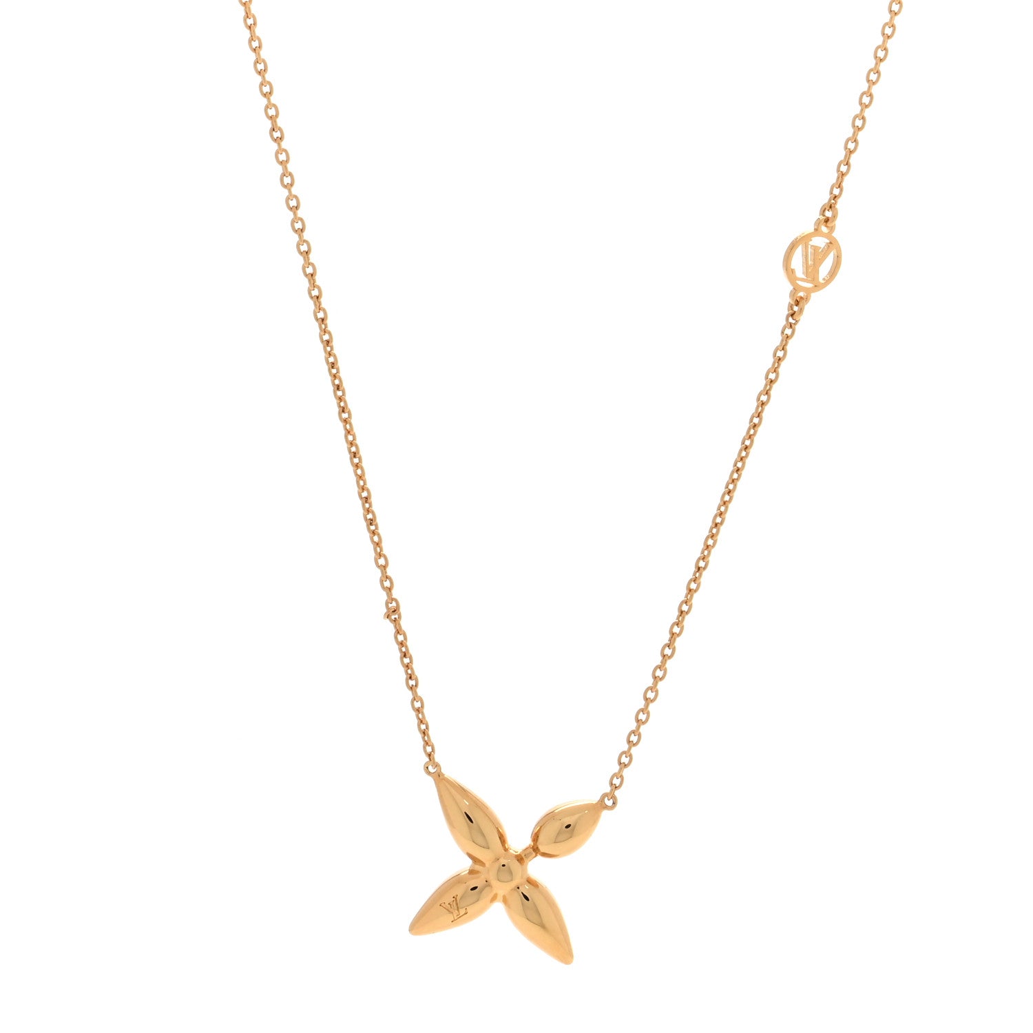 Louis Vuitton Metal Louisette Necklace Gold 1 of 4