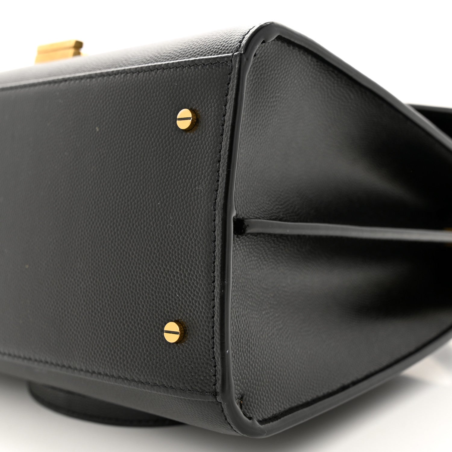 Saint Laurent Grain de Poudre Medium Classic Monogram Cassandra Top Handle Black Rouge Legion 10 of 10