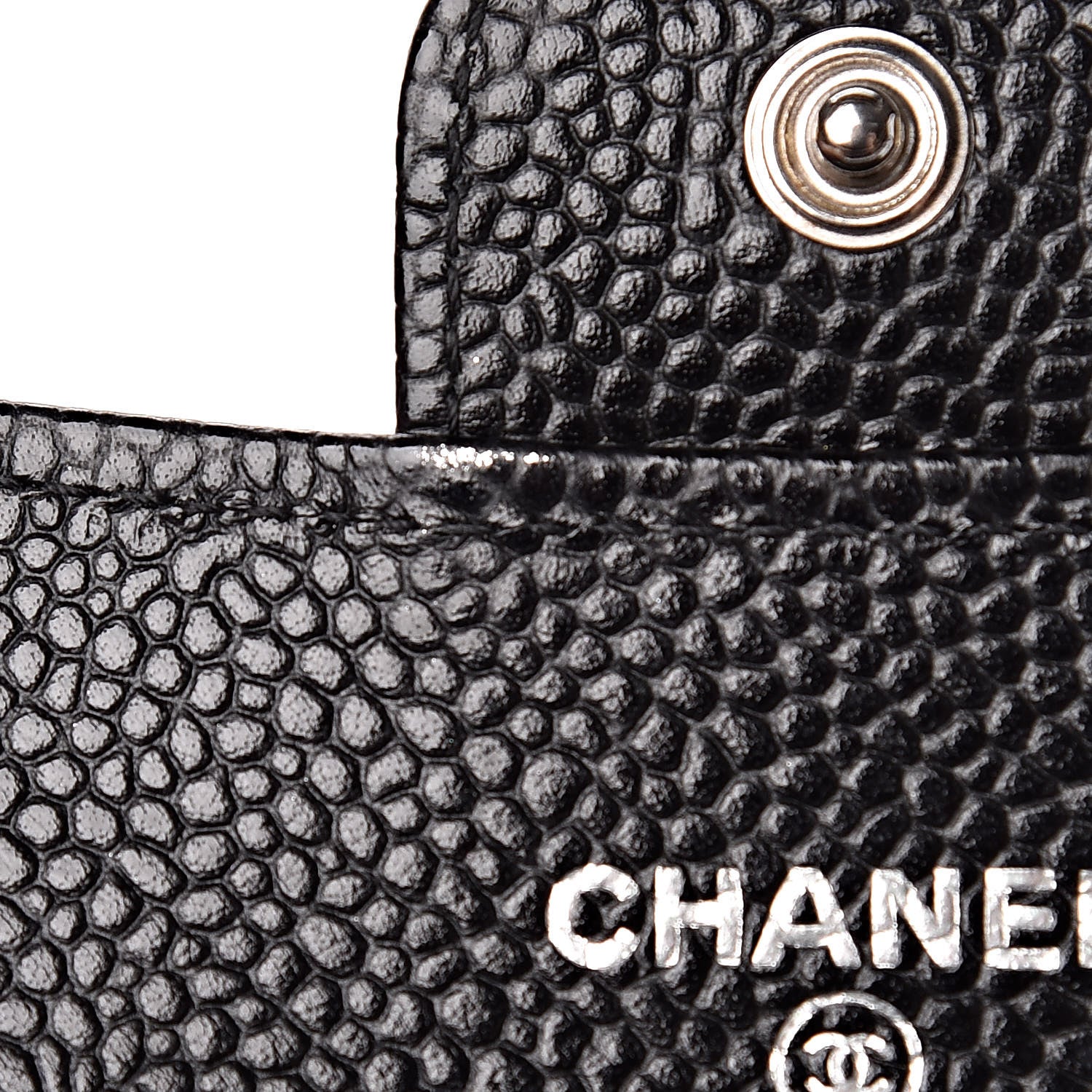 Chanel Caviar Quilted Flap Card Holder Wallet Black 10 of 11