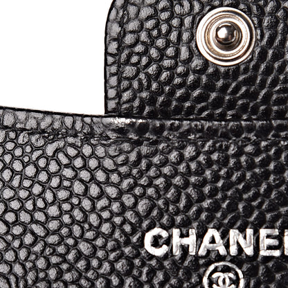 Chanel Caviar Quilted Flap Card Holder Wallet Black 10 of 11