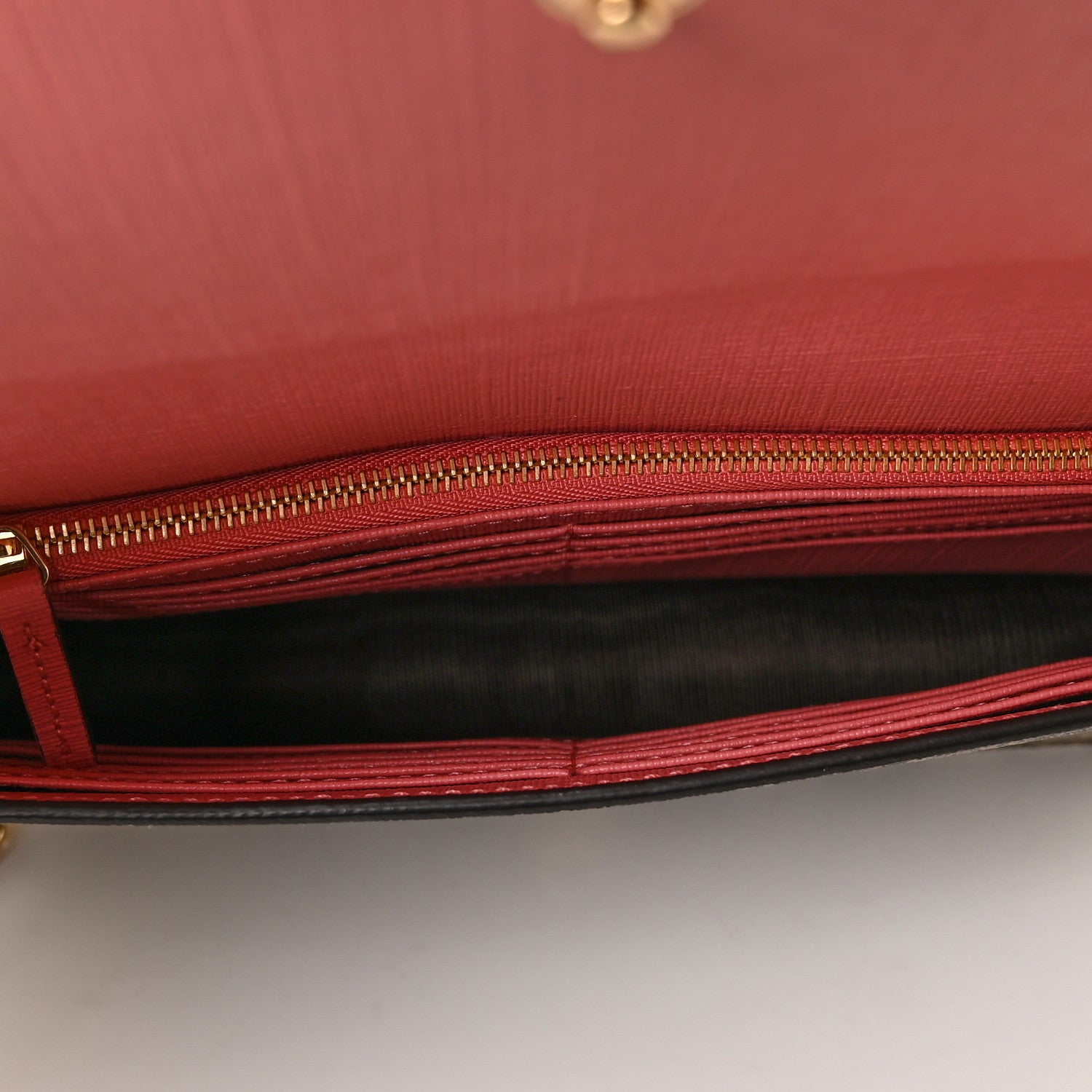 Gucci GG Supreme Monogram Face Embroidered Chain Wallet Pink 5 of 10