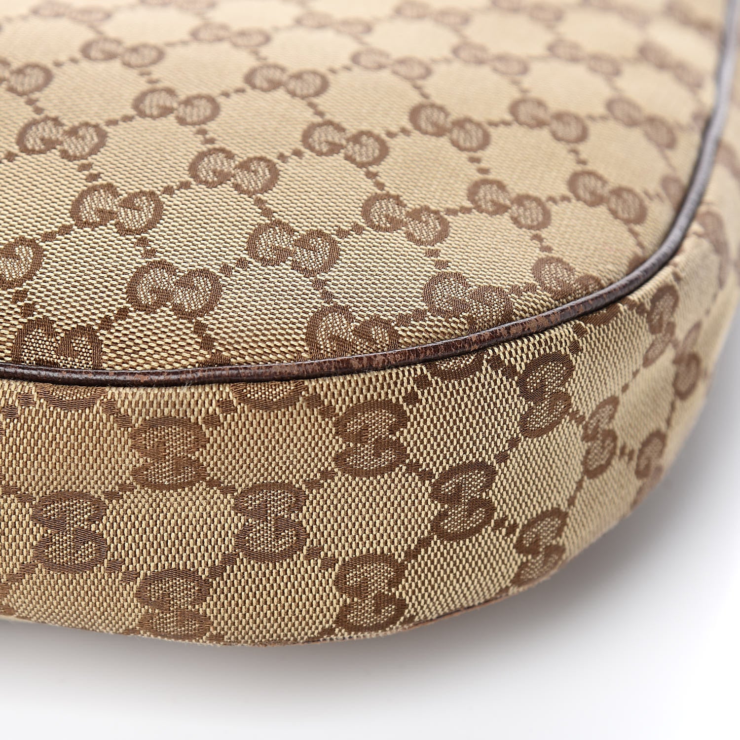 Gucci Monogram Medium Half Moon Hobo Dark Brown 11 of 13