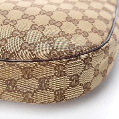 Gucci Monogram Medium Half Moon Hobo Dark Brown 11 of 13
