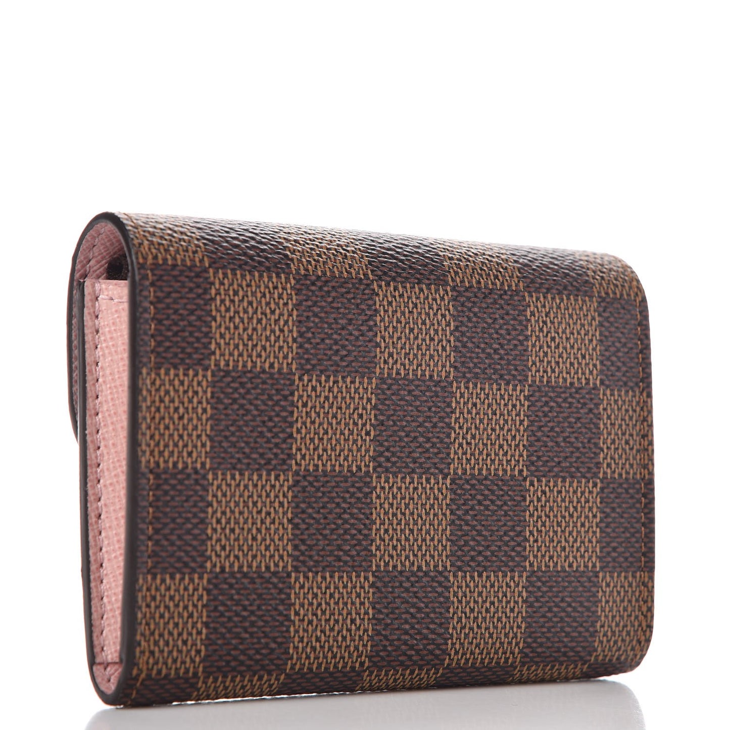 Damier Ebene Rosalie Coin Purse Rose Ballerine
