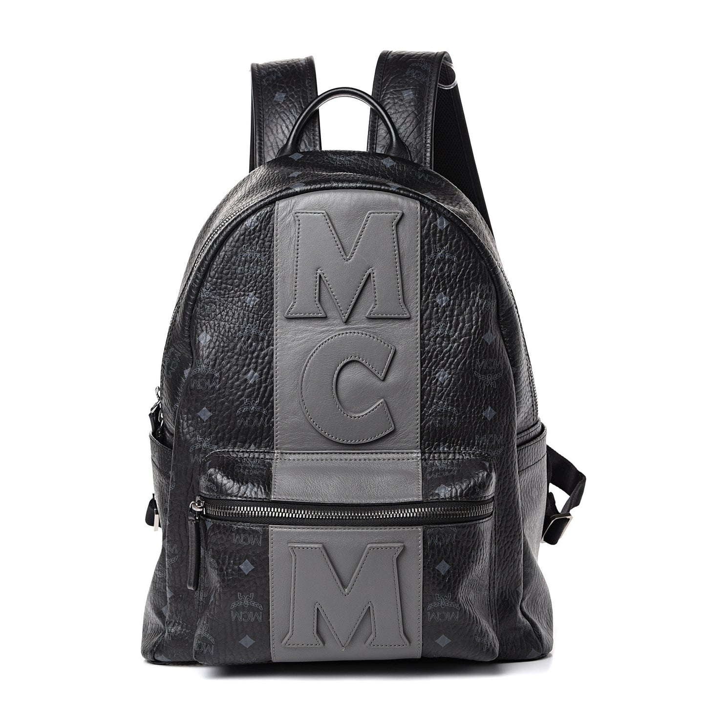 Visetos Medium Stark Logo Stripe Backpack Black