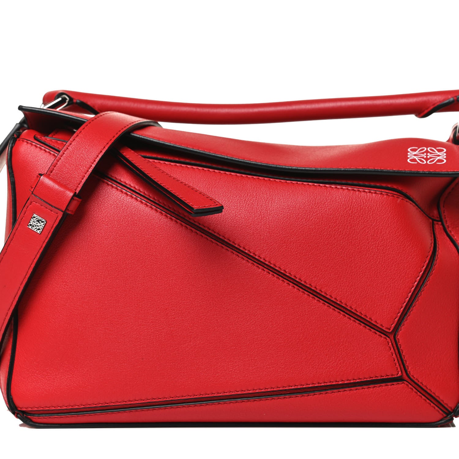 Loewe Calfskin Small Puzzle Bag Scarlet 8 of 13