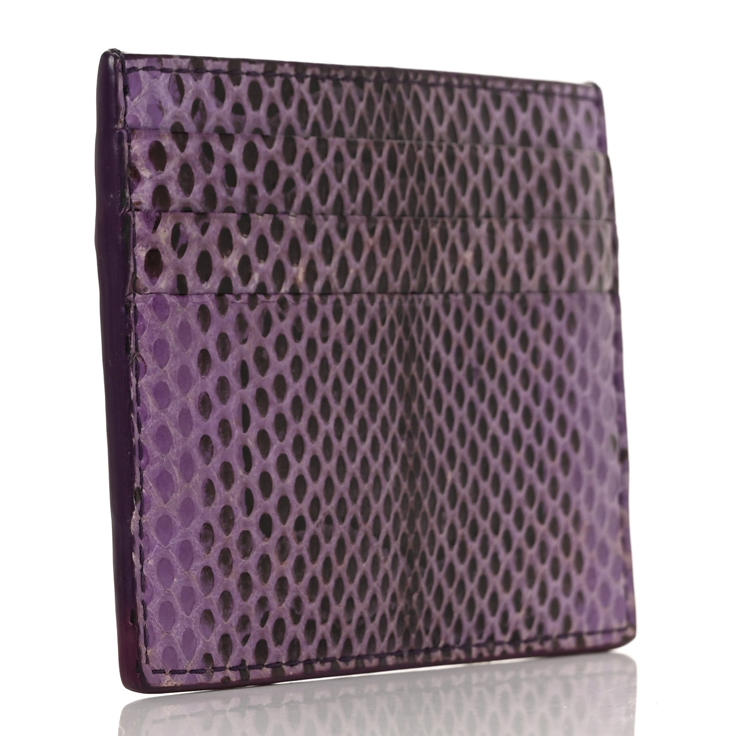 Bottega Veneta Lizard Card Wallet Purple 3 of 9