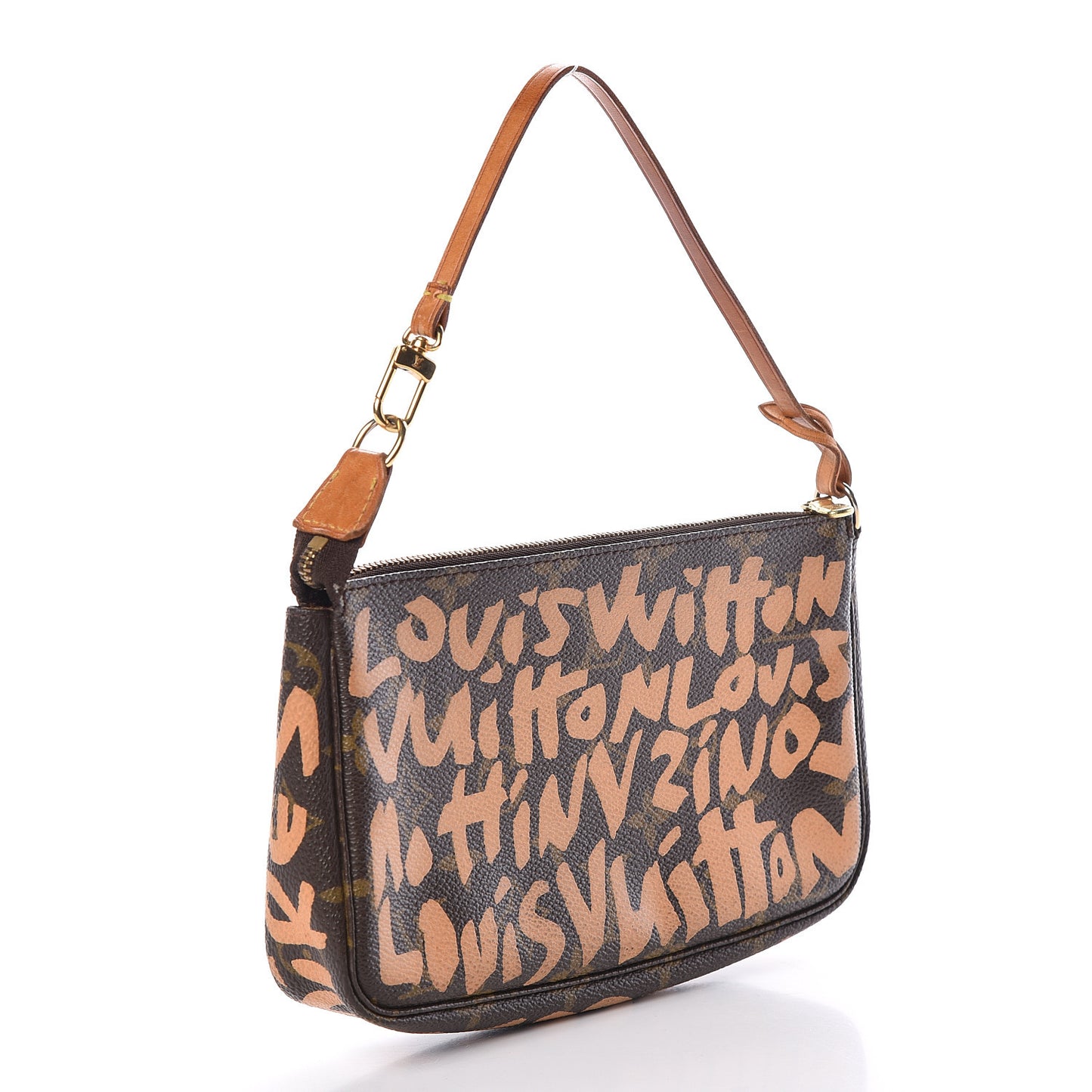 Monogram Graffiti Pochette Accessories Peach