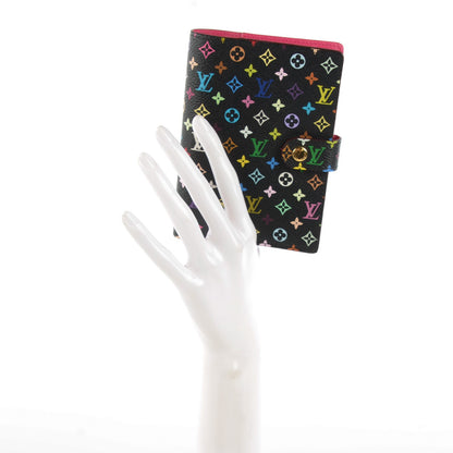 Louis Vuitton Monogram Multicolor Small Ring Agenda Cover Black Grenade 2 of 7