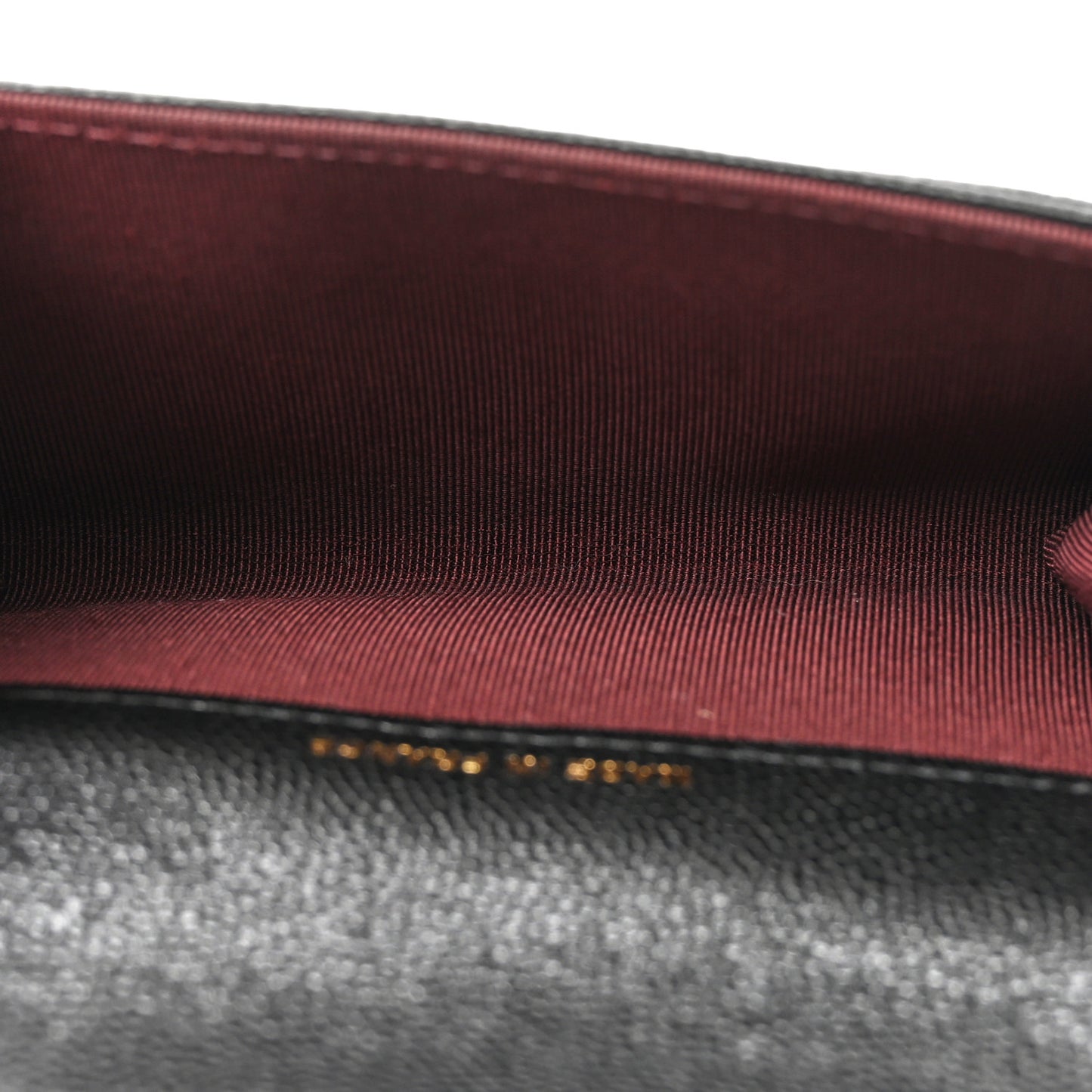 Caviar Quilted Flap Card Holder Wallet Black