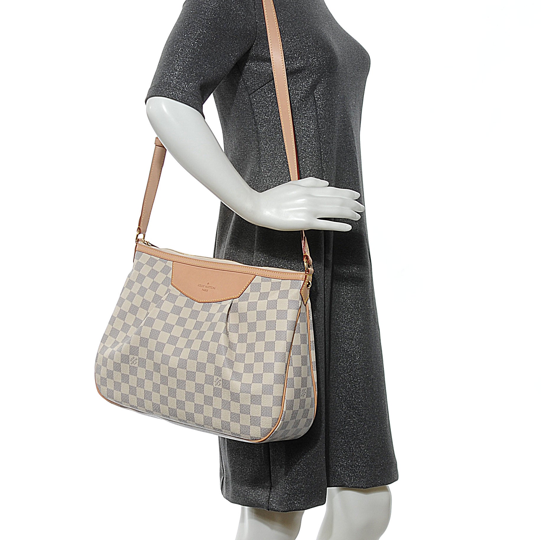 Louis Vuitton Damier Azur Siracusa MM 2 of 8