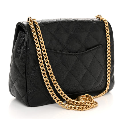Chanel Caviar Quilted Sweetheart Flap Black 3 of 10