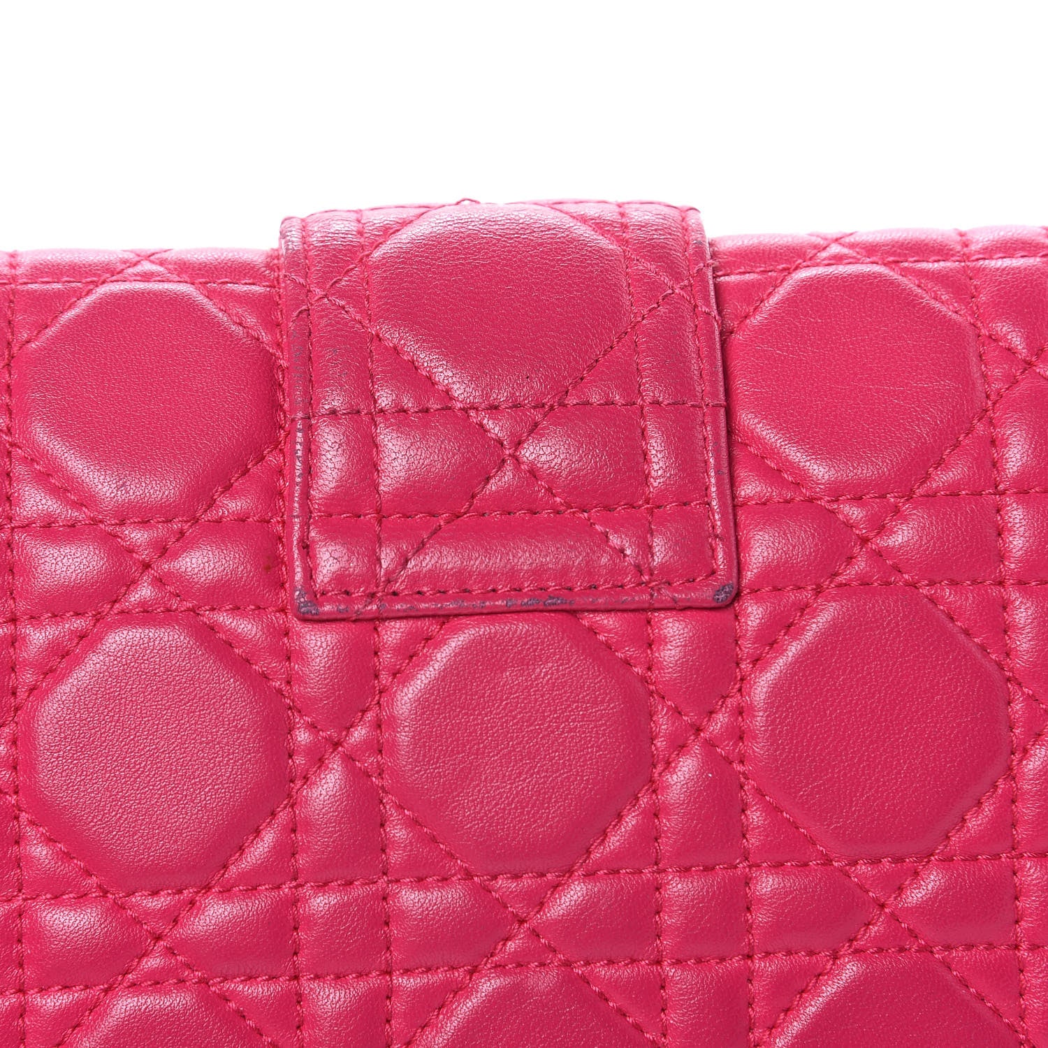 Christian Dior Lambskin Cannage New Lock Pouch Fuchsia 16 of 17