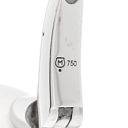 Mikimoto 18K White Gold Diamond Akoya Cultured Pearl 8mm Classic Elegance Huggie Earrings 4 of 4