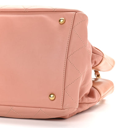 Chanel Calfskin Quilted In The Mix Small Shopping Tote Light Red 8 of 12