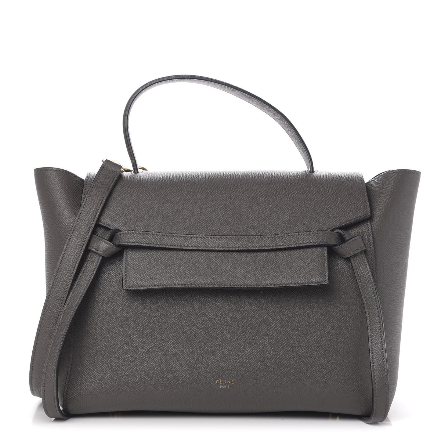 Grained Calfskin Mini Belt Bag Grey