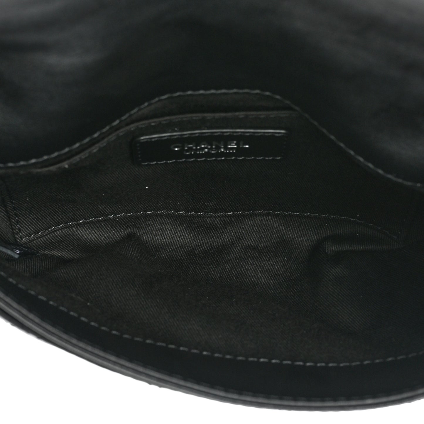Calfskin Quilted CC Uniform Flap Belt Bag Black