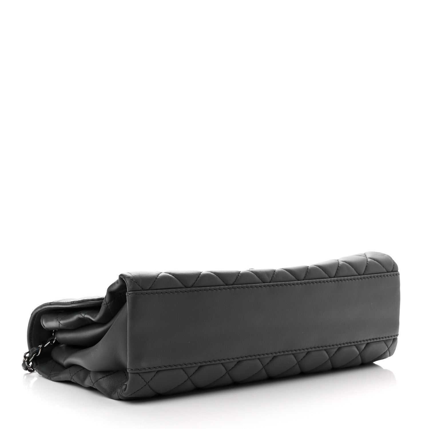 Chanel Lambskin Quilted Jumbo Coco Loop Flap Grey 4 of 11