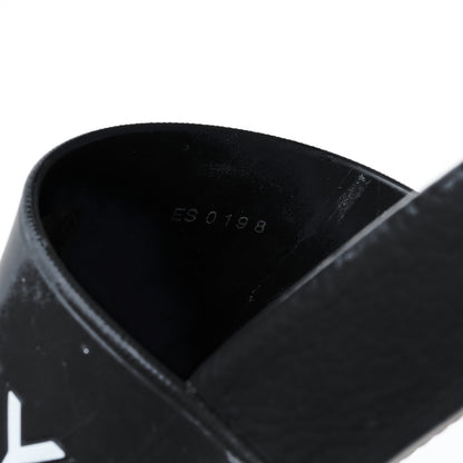 Givenchy Rubber Logo Pool Slide Sandals 37 Black 8 of 9