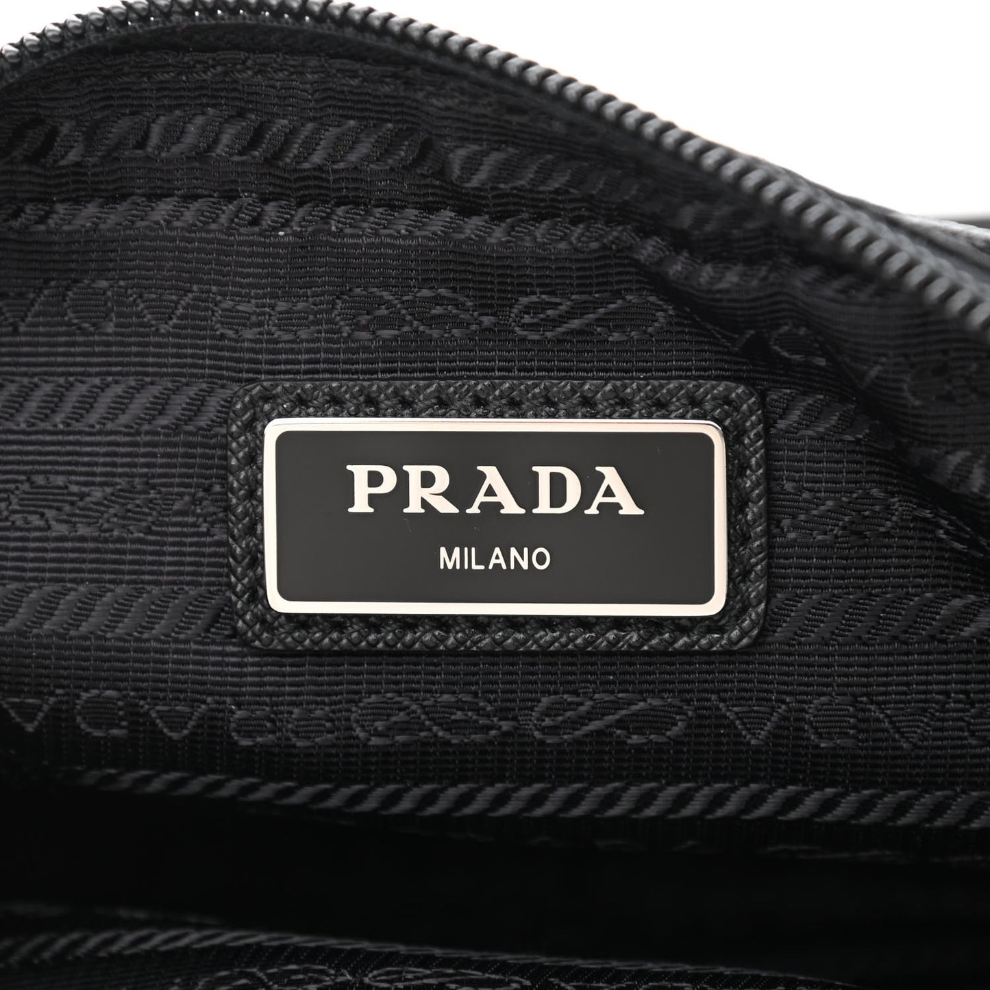 Tessuto Nylon Saffiano Belt Bag Black