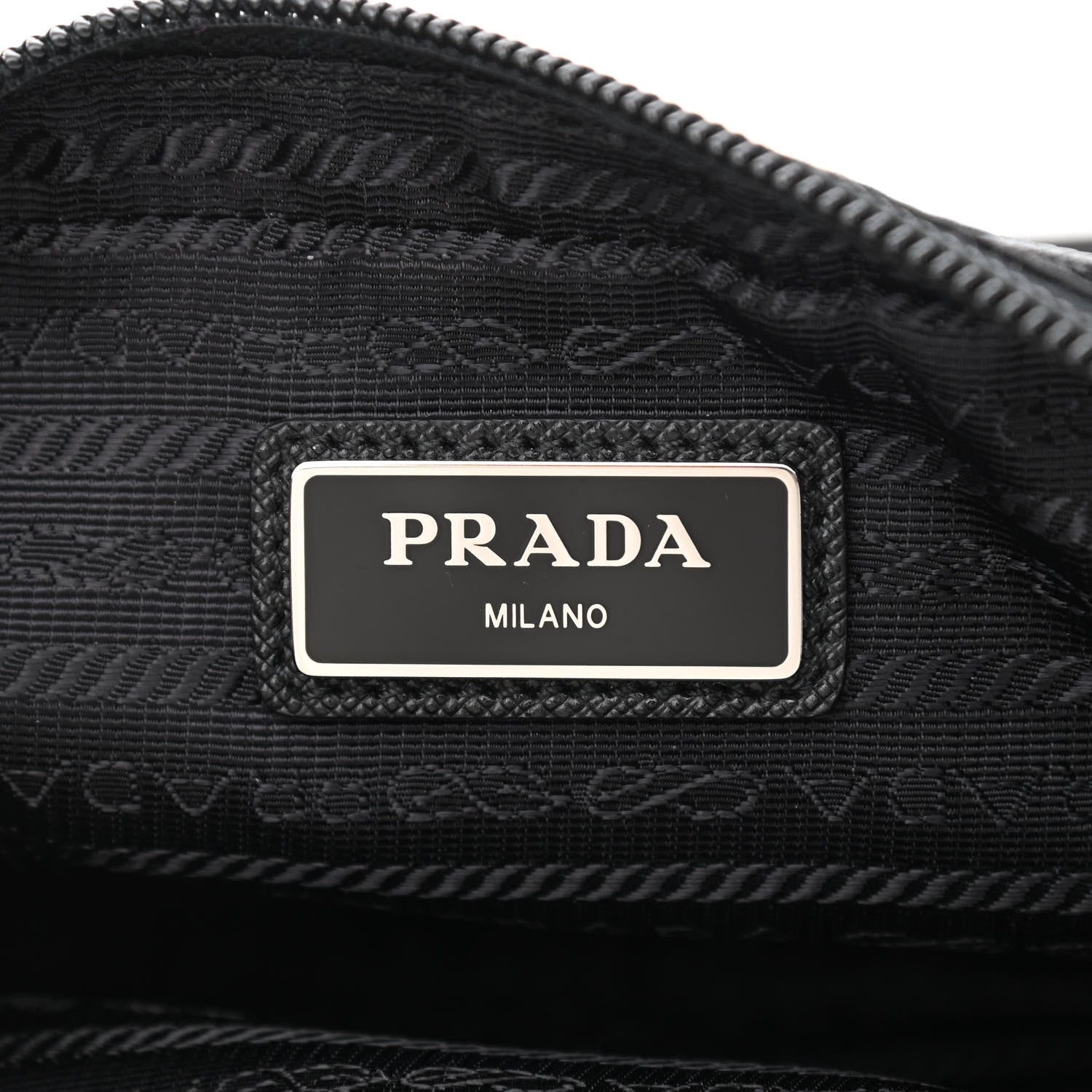 Prada Tessuto Nylon Saffiano Belt Bag Black 7 of 13