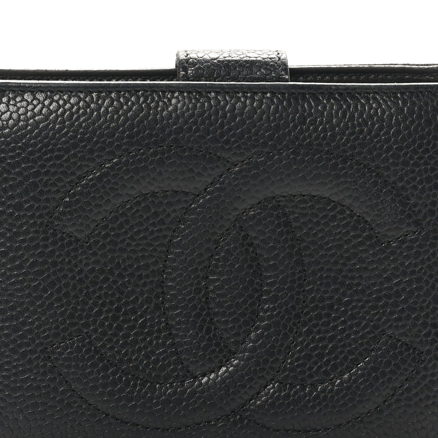 Caviar Timeless CC Compact French Wallet Black