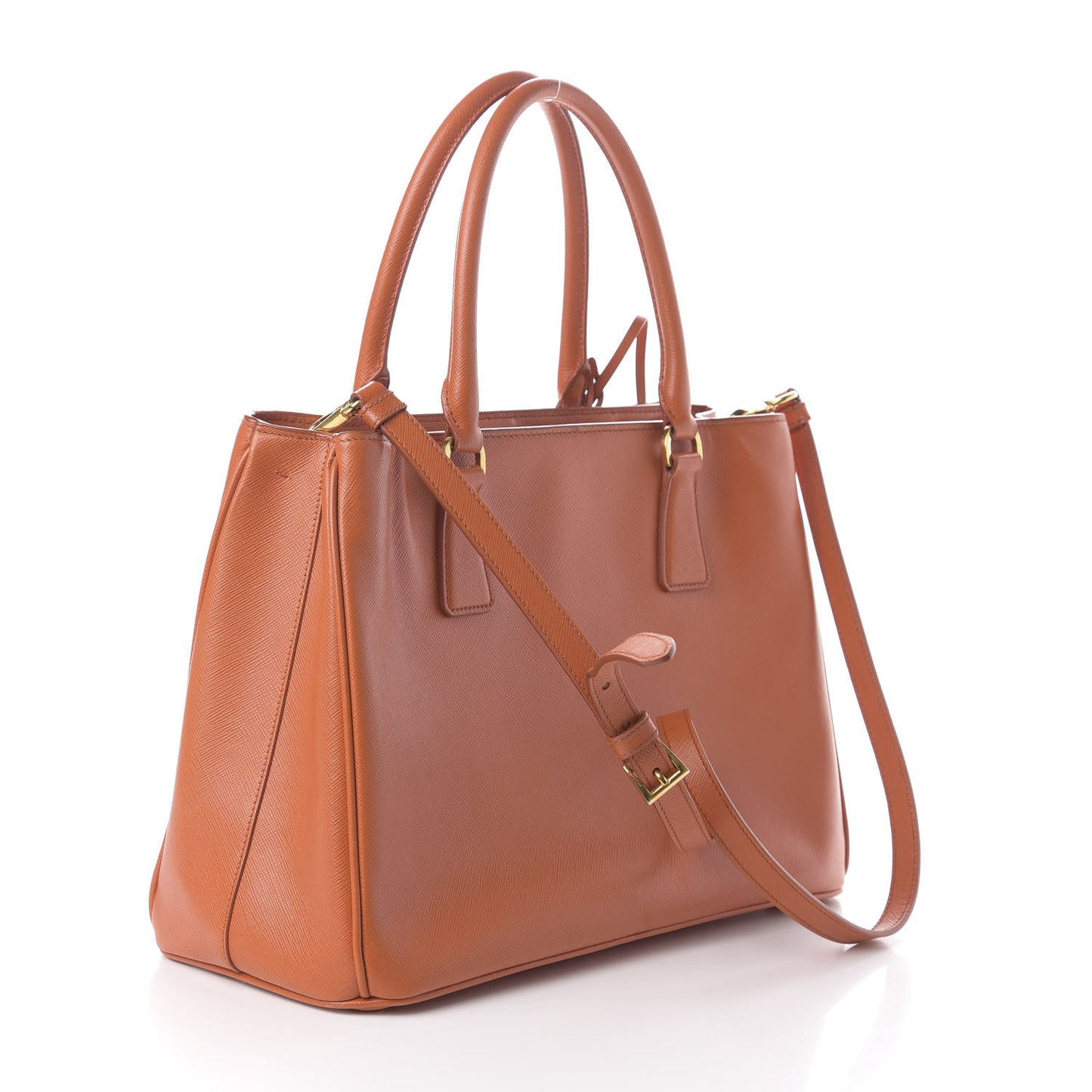 Saffiano Lux Medium Tote Papaya