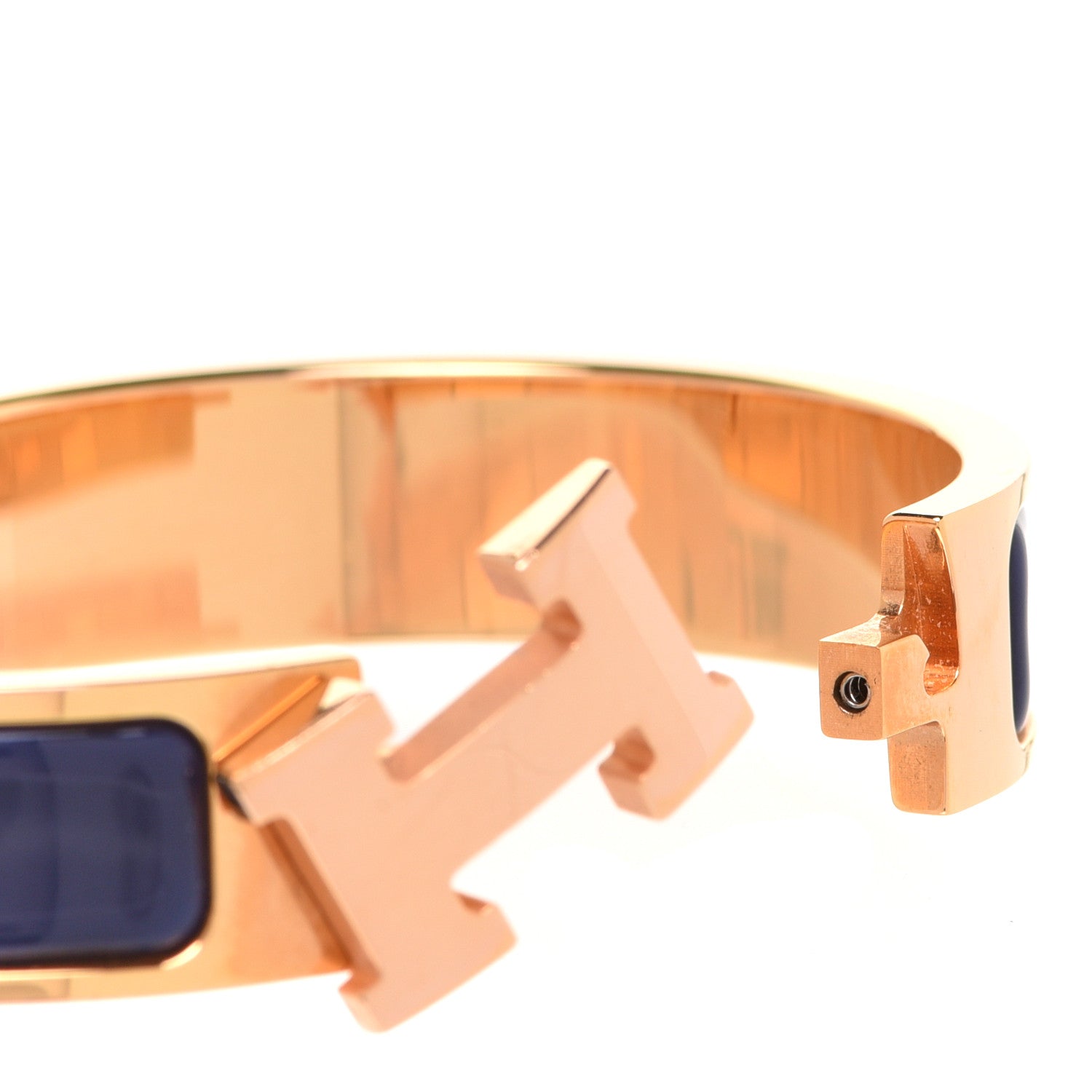 Hermes Narrow Enamel Clic Clac H Bracelet GM Bleu Biarritz 4 of 5