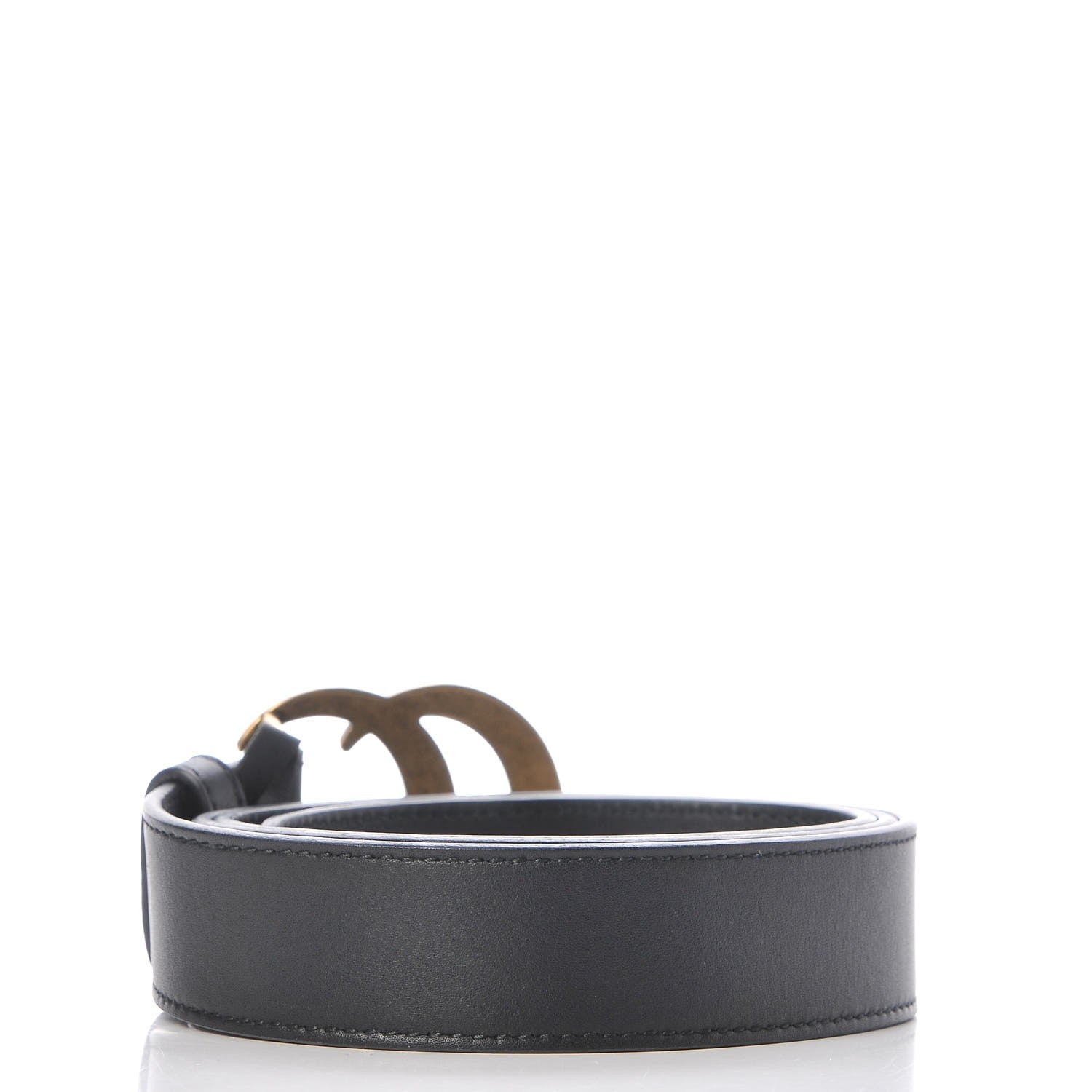 Gucci Calfskin Double G 30mm Belt 85 34 Black 3 of 5