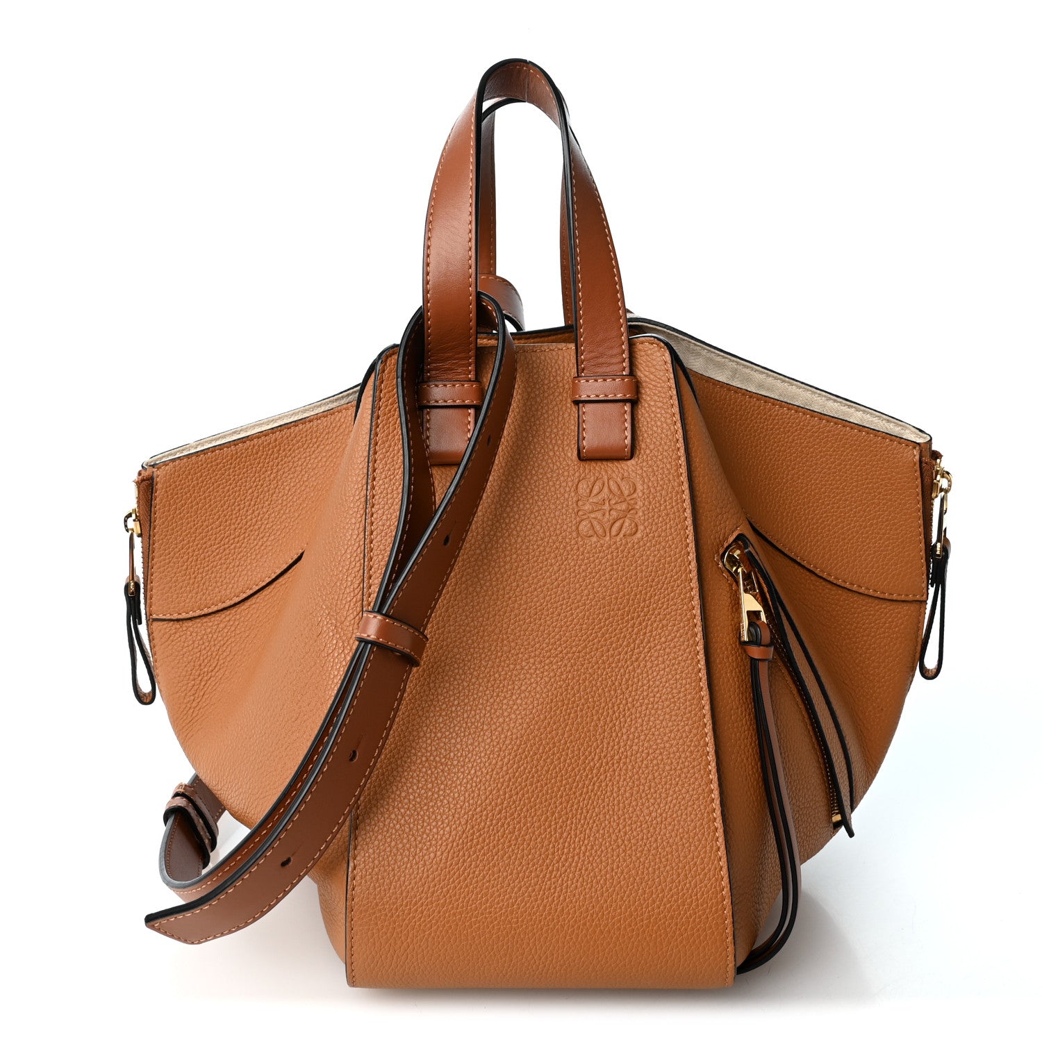 Loewe Grained Calfskin Small Hammock Shoulder Bag Tan 1 of 10