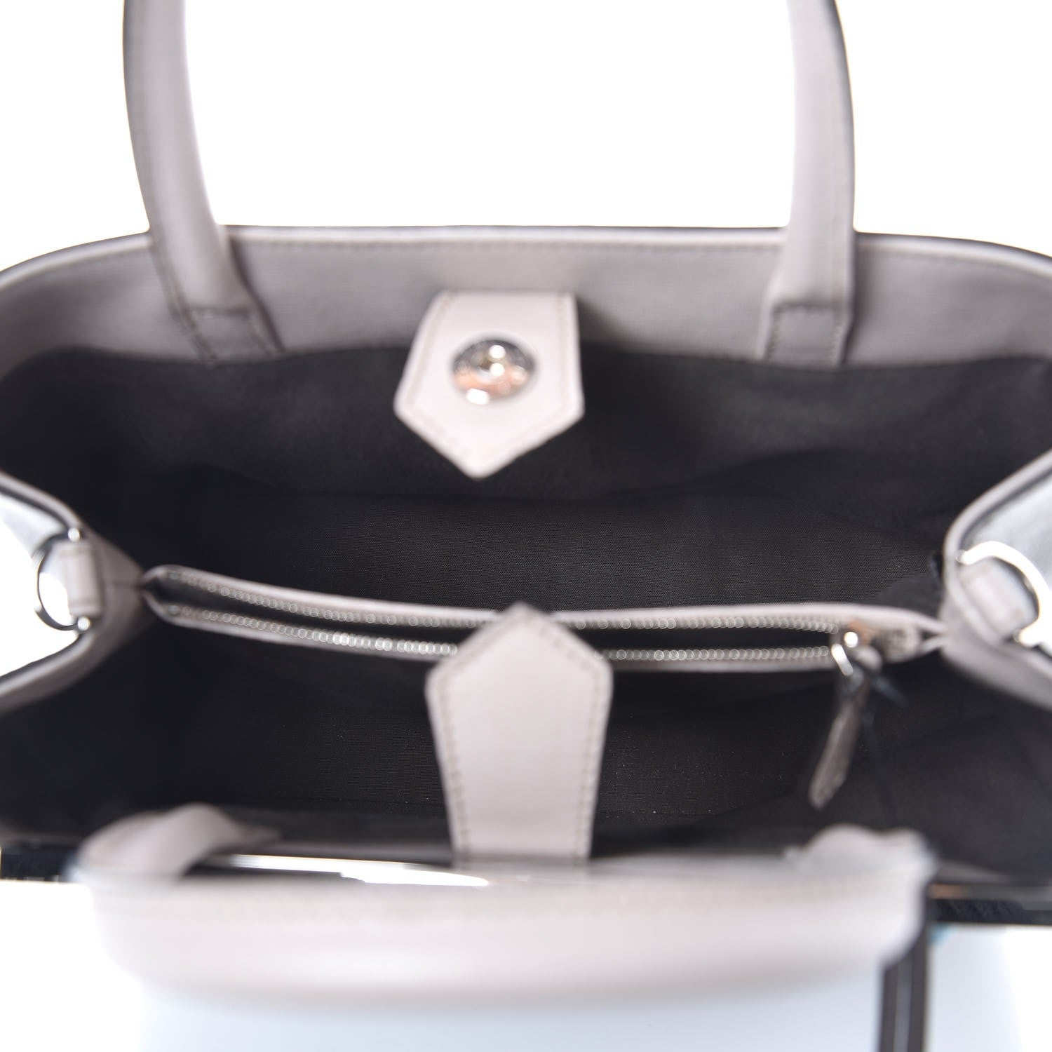 Fendi Vitello Elite Monster Eyes Studded Petite 2Jours Tote Carbone White Multicolor 5 of 8