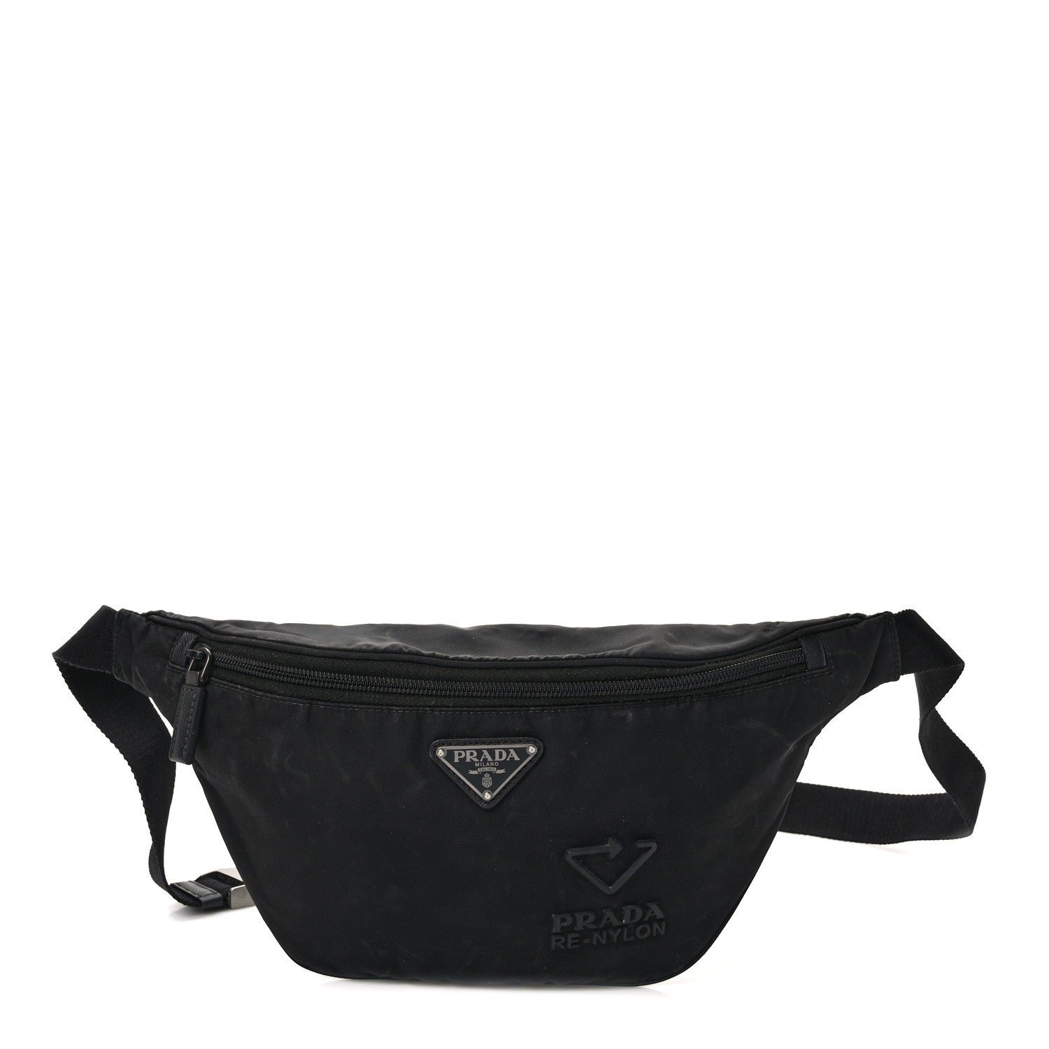 Prada Tessuto Re-Nylon Saffiano Belt Bag Black 1 of 10