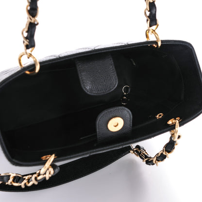 Chanel Caviar Quilted Petit Shopping Tote PST Black 5 of 7