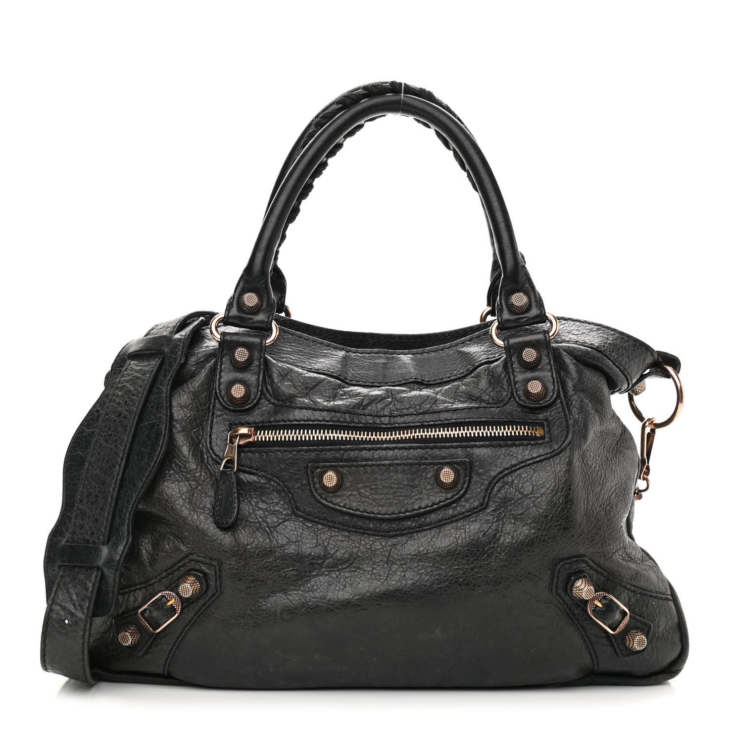 Agneau Giant 12 Rose Gold Hardware Town Black