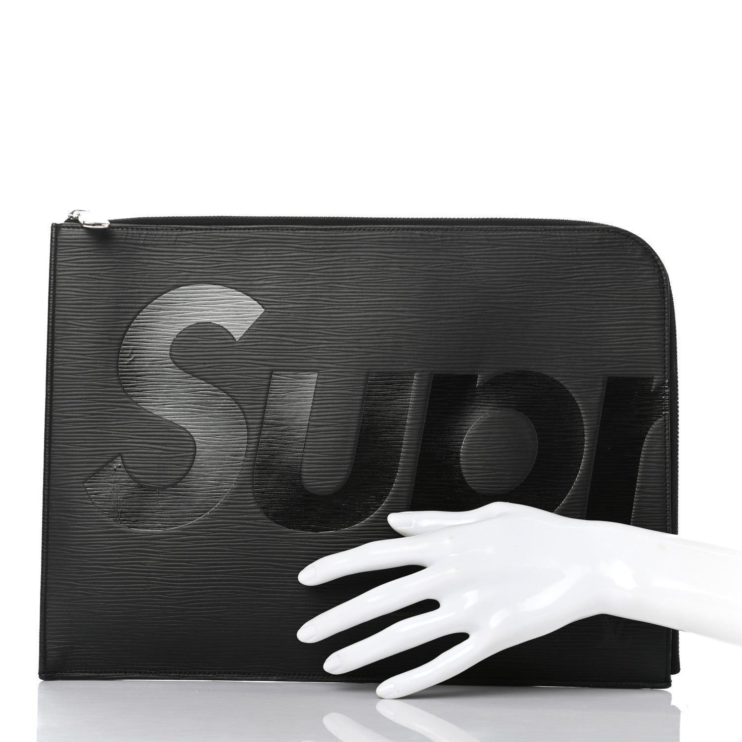 Louis Vuitton X SUPREME Epi Pochette Jour GM Black 2 of 7