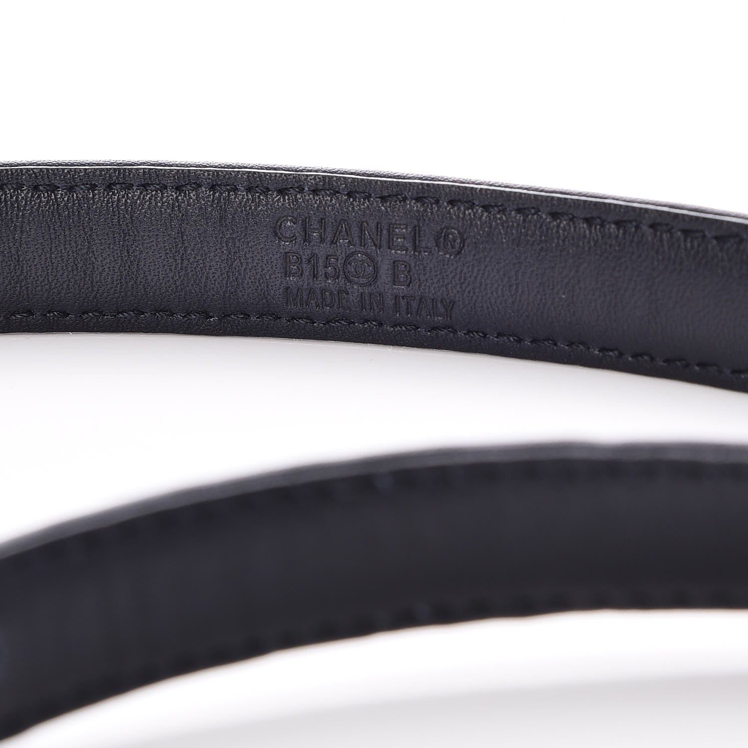 Chanel Lambskin Quilted CC Belt 75 30 Navy 8 of 8