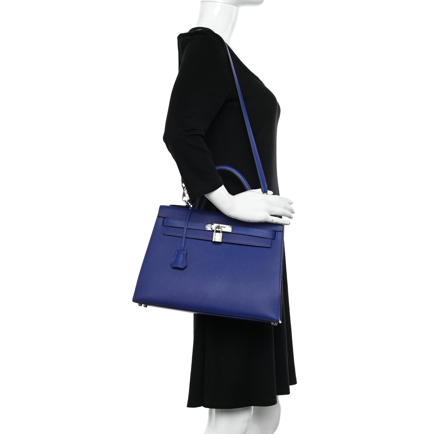 Epsom Kelly Sellier 32 Bleu Electrique