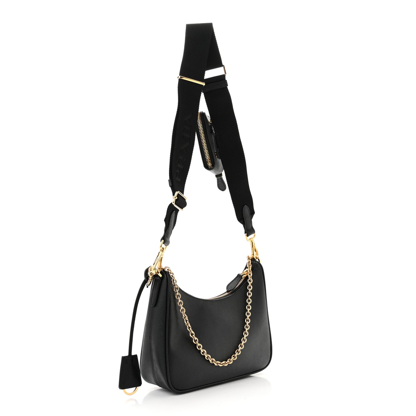 Saffiano Lux Re-Edition 2005 Shoulder Bag Black