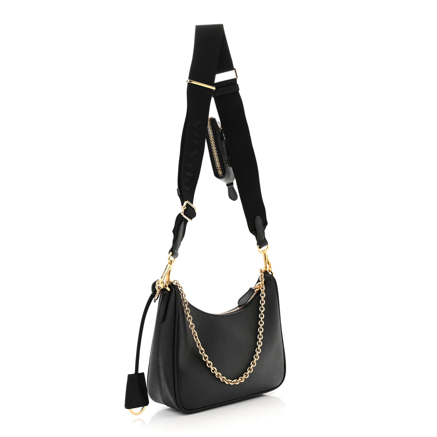 Prada Saffiano Lux Re-Edition 2005 Shoulder Bag Black 3 of 11