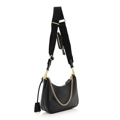 Prada Saffiano Lux Re-Edition 2005 Shoulder Bag Black 3 of 11