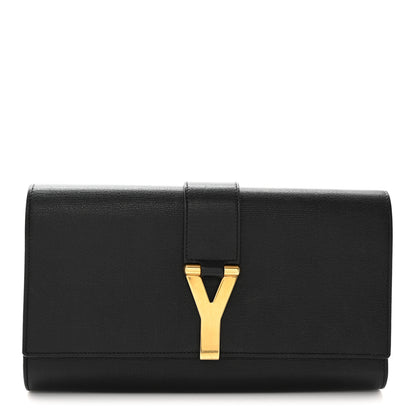 Saint Laurent Textured Calfskin Classic Y Ligne Clutch Black 1 of 13