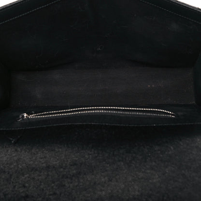 Saint Laurent Grain De Poudre Matelasse Chevron Large Monogram Satchel Black 5 of 12
