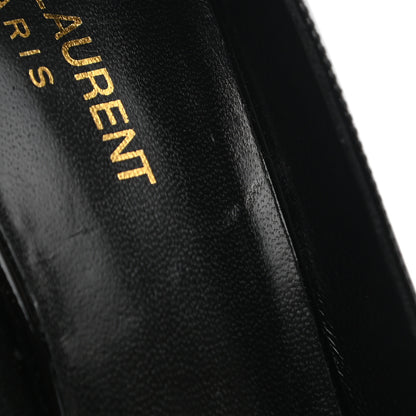 Saint Laurent Patent Calfskin Anja 85 Pumps 40.5 Black 10 of 11